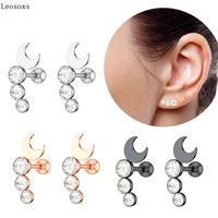 leosoxs 2 piece new exquisite fashion moon ear bone stud earring piercing jewelry