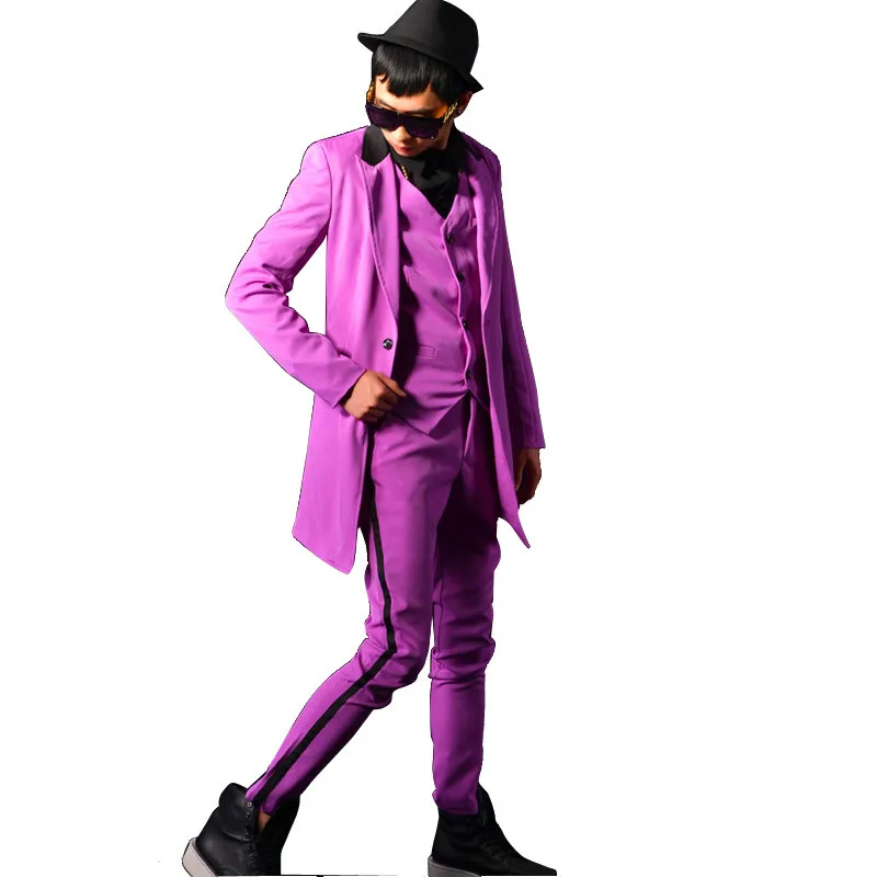 Мужской Комплект из трех предметов брюки мужские модные облегающие повседневные