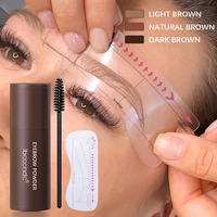 one step brow stamp shaping kit waterproof natrual eye eyebrow stick hair line contour brow powder stamp eyebrow card brushes