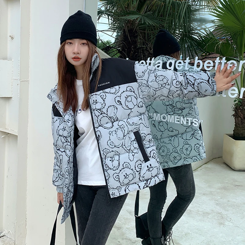 Женские короткие парки куртка новинка 2021 зимние толстые пальто с капюшоном и