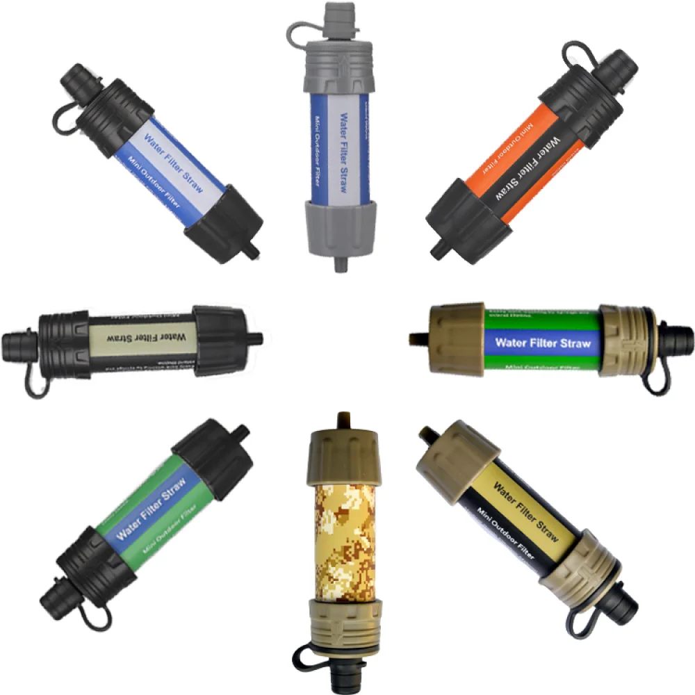 

Survival Water Filter Outdoor Water Filtration Straw Water Filtration System Drinking Purifier For Emergency Hiking Camping