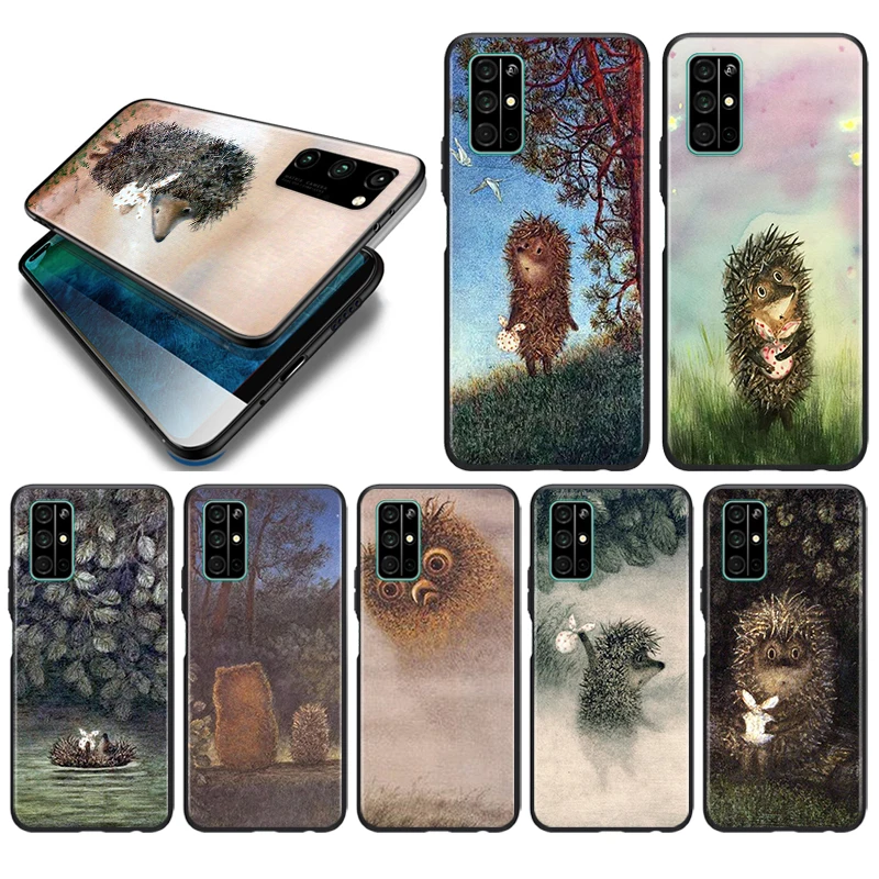 

Silicone Cover Hedgehog in the Fog For Honor 9 9S 9A 9C 9X 9N 9i V9 10 10i 10X X10 Lite Pro Shockproof Phone Case