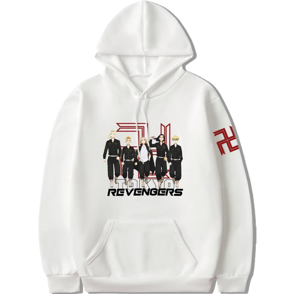 

2021 New Anime Hoodie Tokyo Revengers Sweatshirt Cosplay Costume Manjiro Sano Ken Ryuguji Coat Mikey Draken Men Boy Clothes