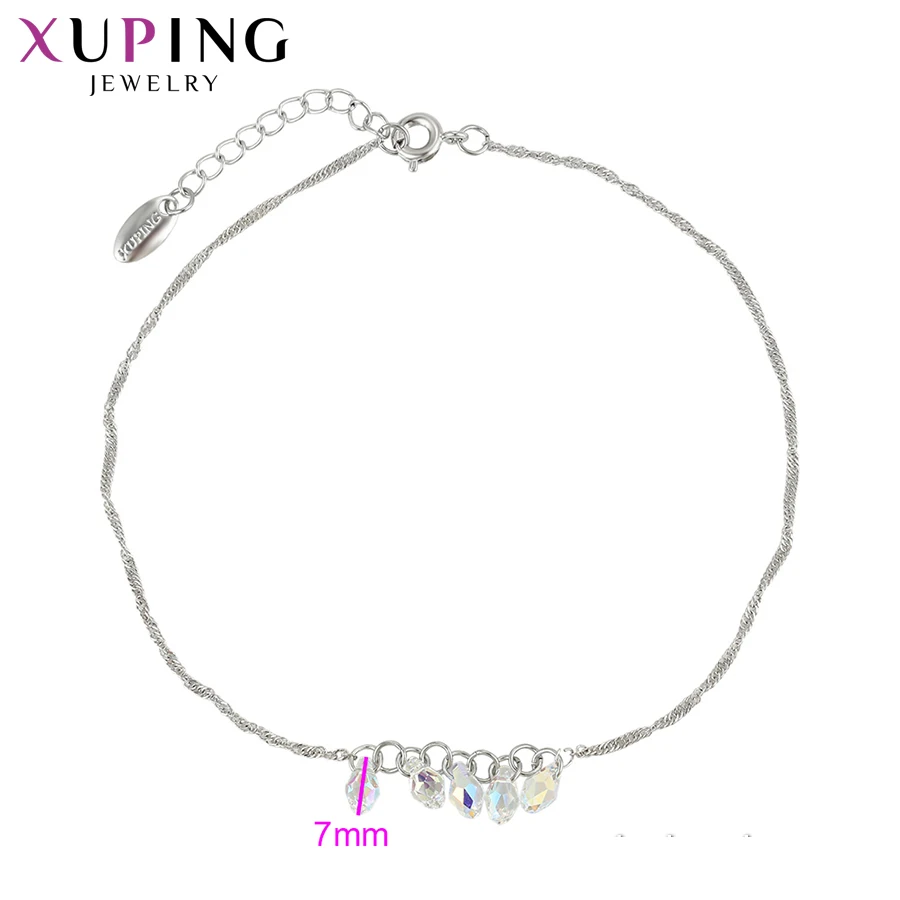 Xuping Женская анклет (браслет на ногу) с кристаллами от Сваровски романтические