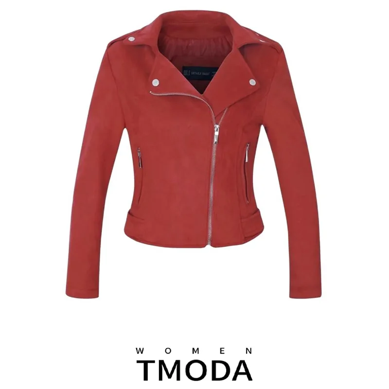 TMODA264 Za Женская осенне-зимняя замшевая куртка из искусственной кожи женская