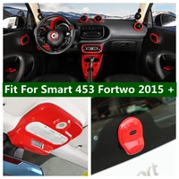 rear tail window emergency light warning lamp button glass lift cover trim for smart 453 fortwo 2015 2021 red accessories