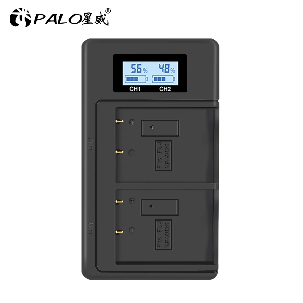 PALO USB быстрая зарядка Смарт ЖК-цифровой зарядное устройство для NPW126 NP-W126 батарея Fujifilm HS50 HS35 HS30 EXR XA1 XE1 X-Pro1 XM1 X-T10 - Цвет: NP-W126 charger