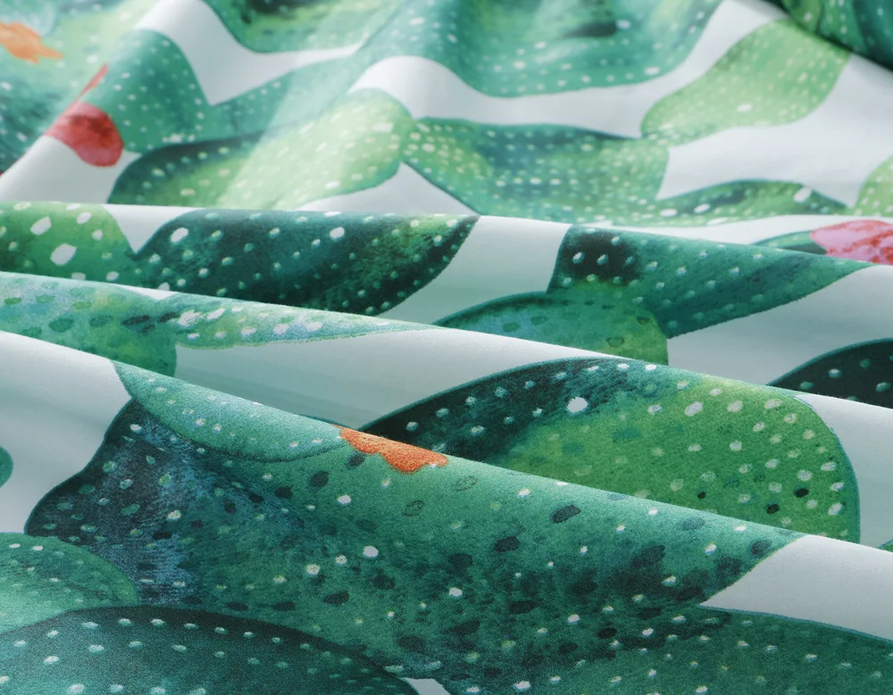 3D Противоударная заданяя из двух предметов с рисунком кактуса Постельное белье