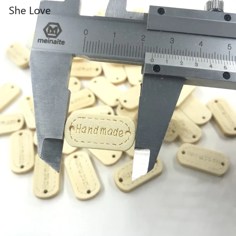 Винтажная деревянная швейная этикетка ручной работы 50 шт./лот 23 5x11 5 мм|Этикетки