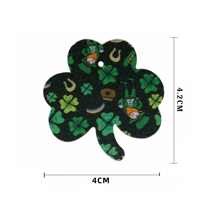 10 шт./лот серьги из искусственной кожи в шляпе зеленые аксессуары ко Дню Святого
