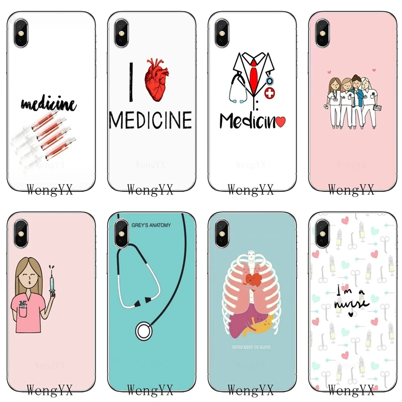 Изящный медсестер на среднем вещи для samsung Galaxy S10 lite A10 A30 A40 A50 A60 A70 A6 A8 J4 J6 плюс A9 J8 prime ТПУ мягкий чехол