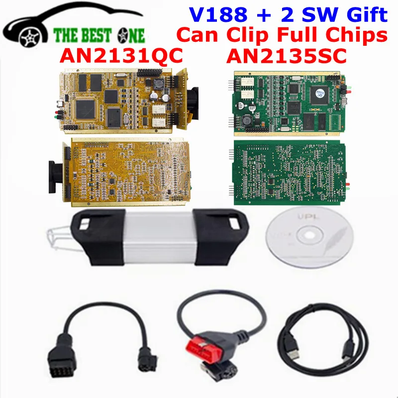 Для Renault Can Clip V191 полный чип CYPRESS AN2131QC/AN2135SC контактный экстрактор+ Reprog V177 OBD2 сканер автомобильный диагностический интерфейс