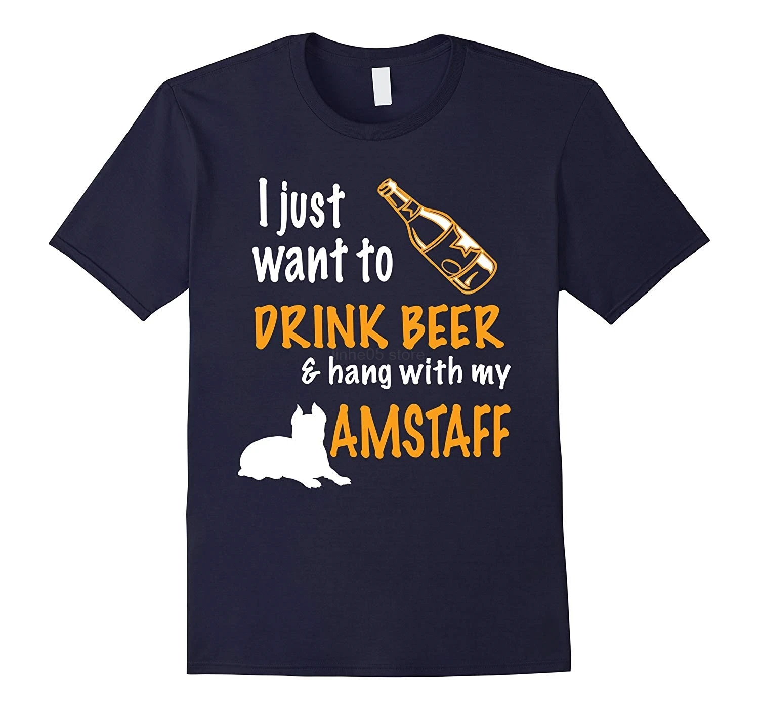 Мужская рубашка Beer Hang с американским стаффордширом футболка фотографией терьера