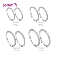 4 pairs lots crystal statement earrings for women girls party 925 sterling silver luxury jewelry trendy 2021 wholesale