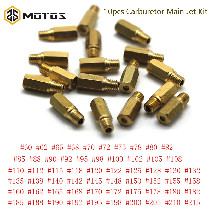 ZS MOTOS 10 шт. карбюратор основной Jet Kit M5 струи для Keihin OKO/KOSO/PWK/BD/CRS/ FCR/FCR MAX/PD/PE/ PJ/PWM