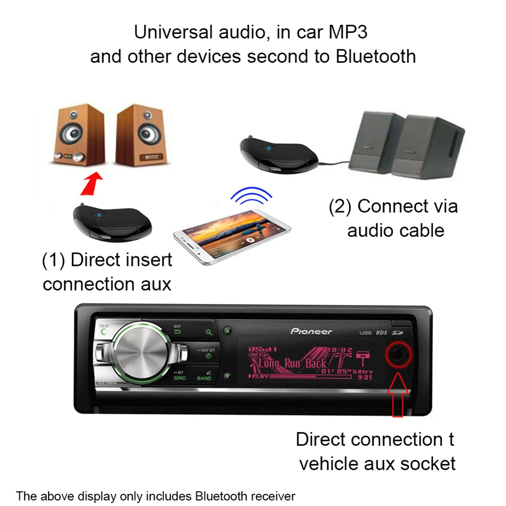 

3.5mm Universal AUX HD Bluetooth 5.0 Wireless Hands-Free Audio Auto Car Receiver Adapter Car Accessories Interior