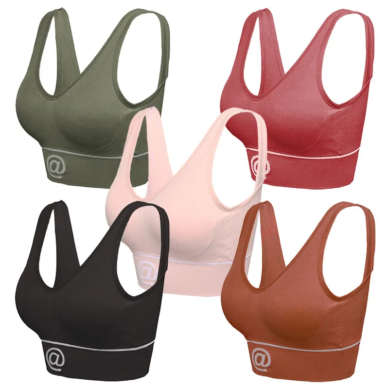 

Fashion Women Wild Soft Comfortable Breathable Fitness Quick-drying Wrapped Chest Seamless Underwear Detachable Camisole