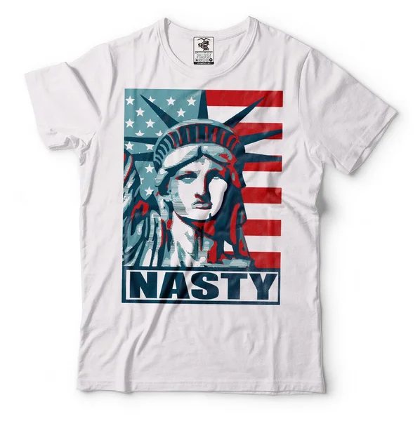 Nasty Woman Funny Statue of Liberty Political T-shirt WHITE