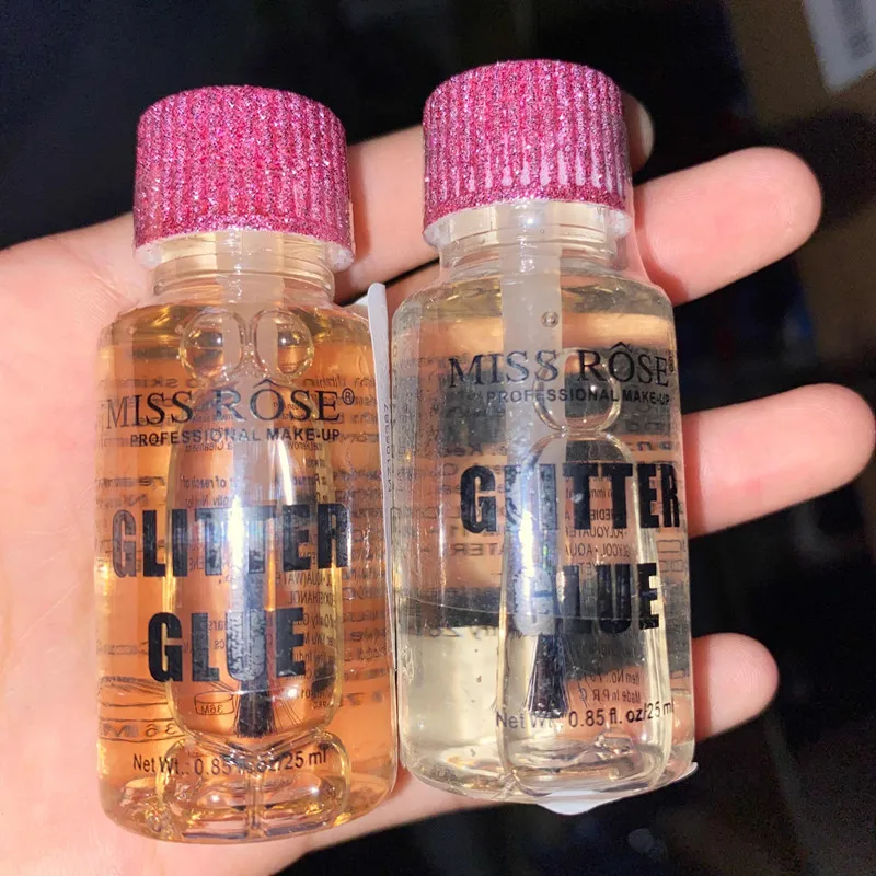 MISS ROSE 1 флакон база для макияжа прозрачные 25 мл тени век блестящая пудра клей глаз