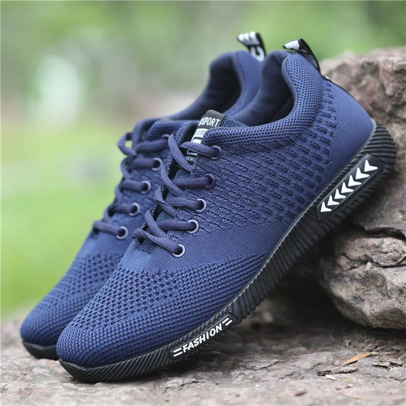 

Кроссовки мужские сетчатые, Повседневные Дышащие, легкая спортивная обувь, мягкая подошва, для вождения, летние модные