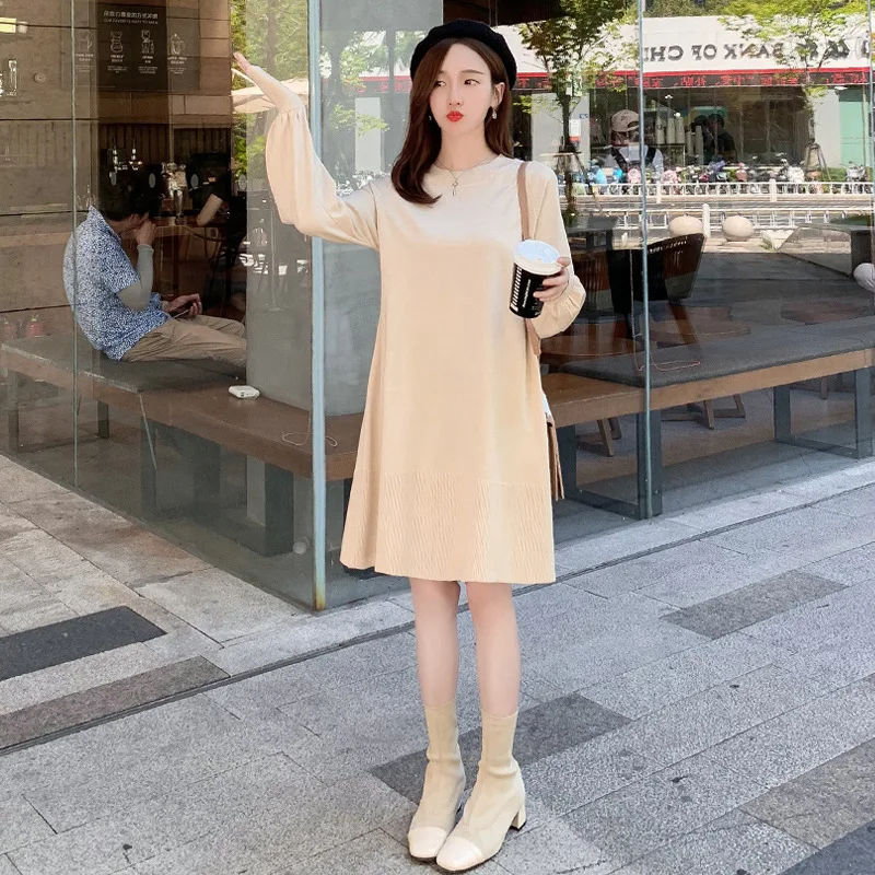 Autumn Winter Nursing Knitted Dresses Maternity Clothes For Pregnant Women Feeding Pregnancy Dress Breastfeeding Clothing | Мать и