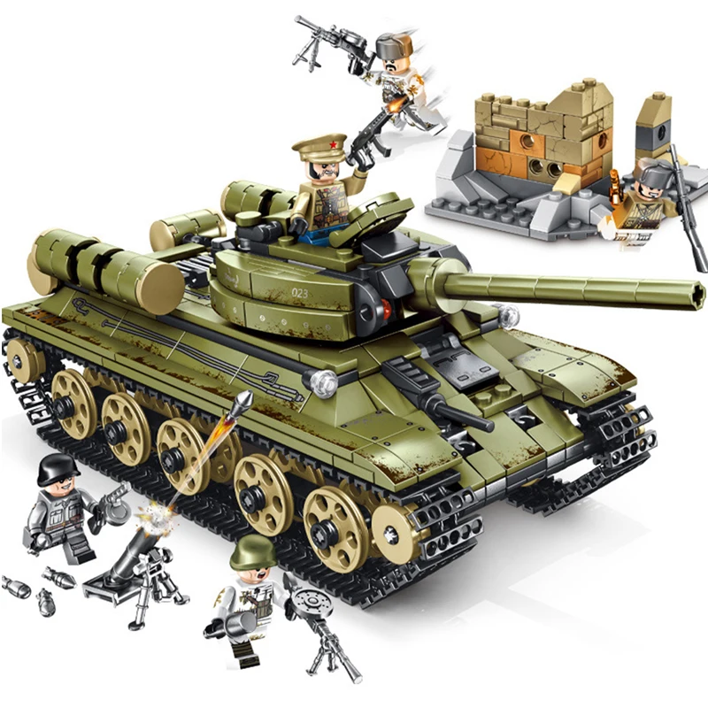 683 шт. Sembo T 34 Танк модель образовательные строительные блоки игрушки для