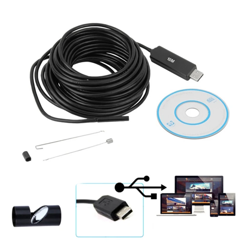 Antscope новая USB эндоскоп камера 2 м 5 15 М мини бороскоп Инспекционная ПК