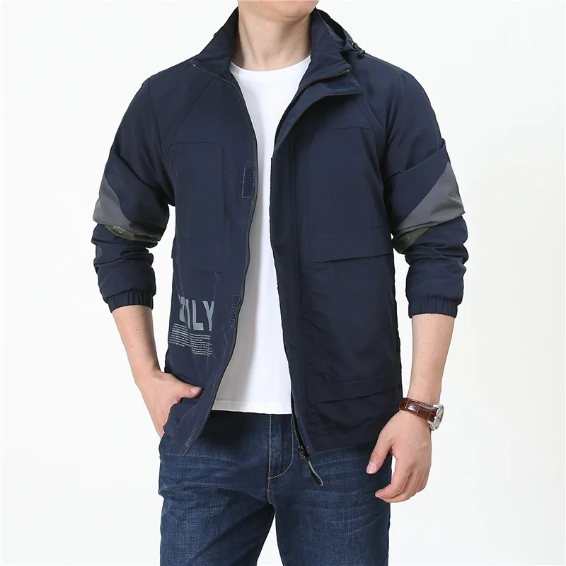Осенняя куртка для молодых мужчин отдыха на открытом воздухе с несколькими