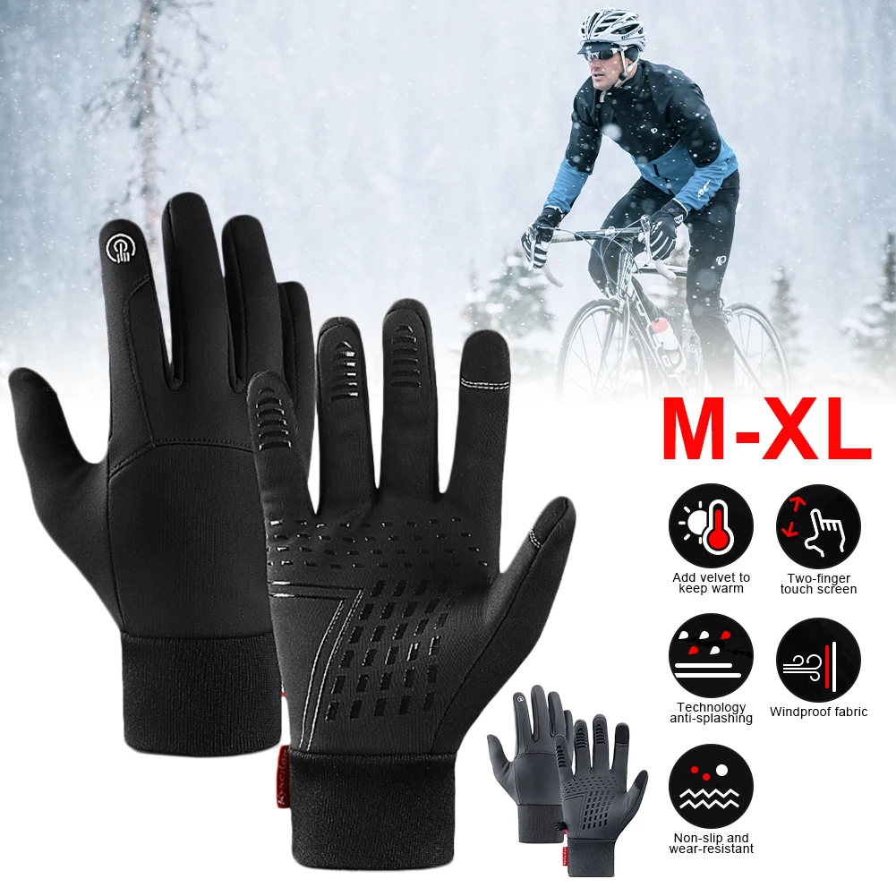 

Unisex Touchscreen Winter Thermal Autumn Winter Cycling Bicycle Bike Ski Outdoor Anti-Slip Camping Hiking Motorcycle Gloves