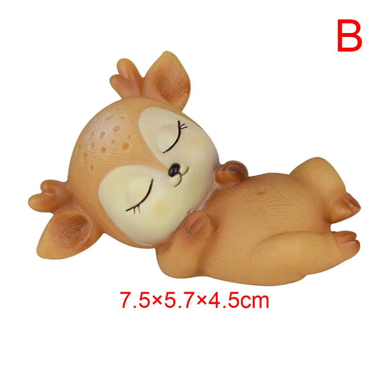 

Cute Sleeping Baby Deer Cake Dessert Fondant Cartoon Home Decoration