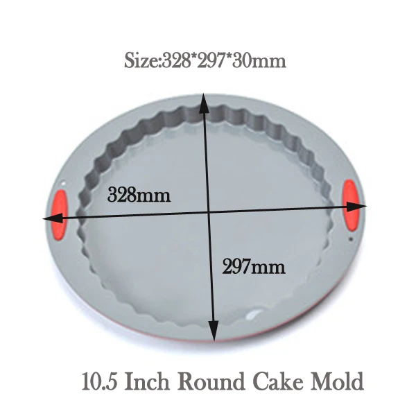 10.5Inch Round Mold Премиум 3D силиконовые формы для выпечки, формы для выпечки, форма для посуды, форма для выпечки, форма для выпечки, кондитерский лоток, кухонные инструменты для украшения торта - Цвет: 10.5Inch Round Mold