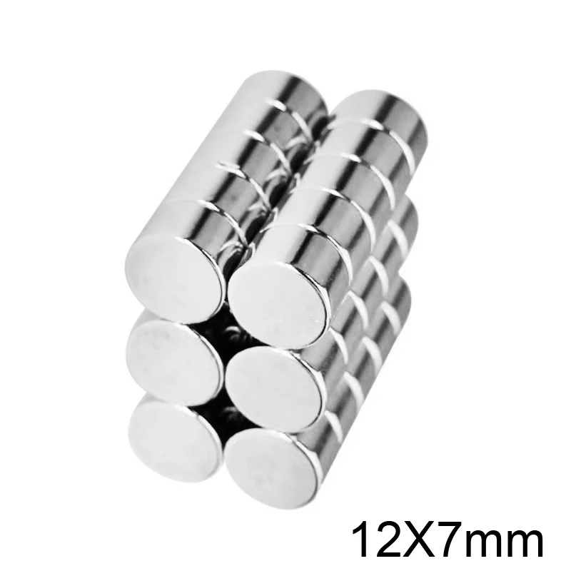 5/10/20/30/50PCS 12x7 mm Strong Cylinder Rare Earth Magnet 12mmX7mm Round Neodymium Magnets 12x7mm Small Disc 12*7 N35 | Обустройство