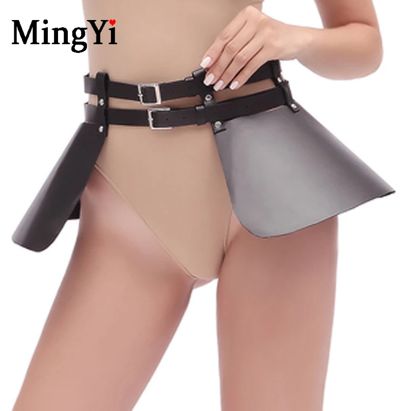 БДСМ кожаная клетка портупея бюстгальтер топ комплект для женщин панк