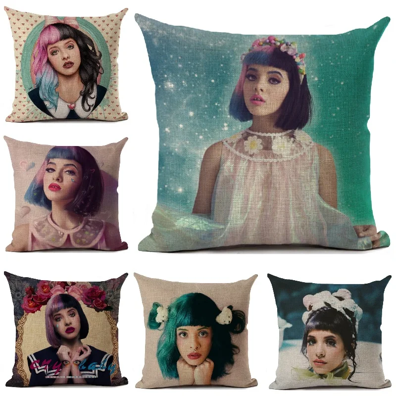 

Melanie Martinez Cushion Cover Linen Throw Pillows For Car Sofa Home Decorative Pillowcase 45*45cm