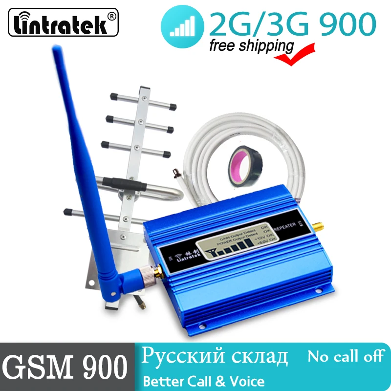 lintratek gsm 900 репитер сигнала усилитель сотовой связи ЖК дисплей Мобильный телефон