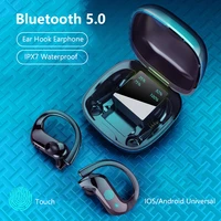 portable tws wireless compatible earphone sport waterproof headphones touch control headphones tws earbuds headsets
