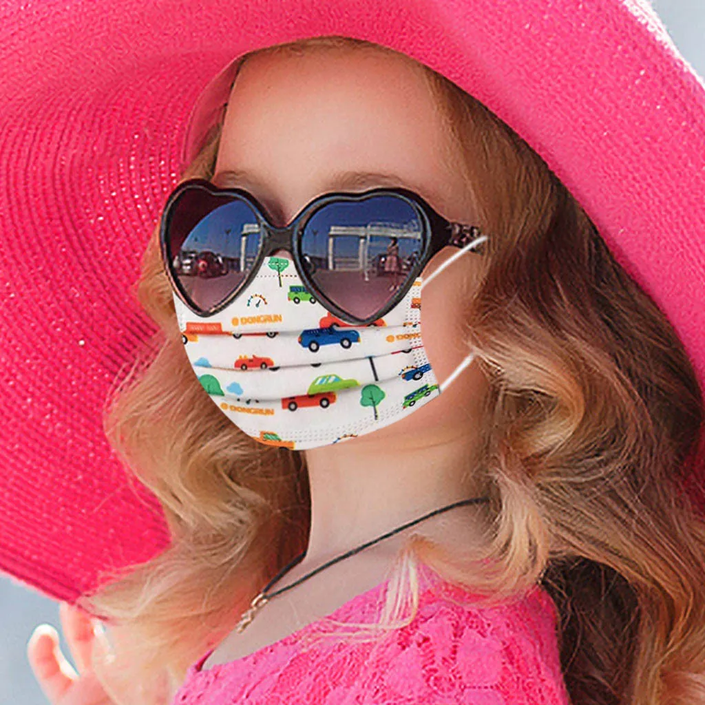 

50pc Children's Universal Disposable High-quality Cute Pattern Printing Mask Face Mask Earloop Face Mouth Masks Mascarillas