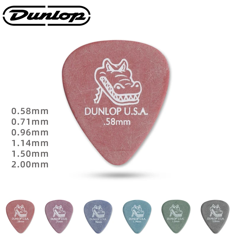 Dunlop Pick. 417R GATOR GRIP матовый материал Нескользящие медиаторы для акустической/электрической гитары. Толщина: 0,58/0,71/0,96/1,14/1,50/2,0 мм.