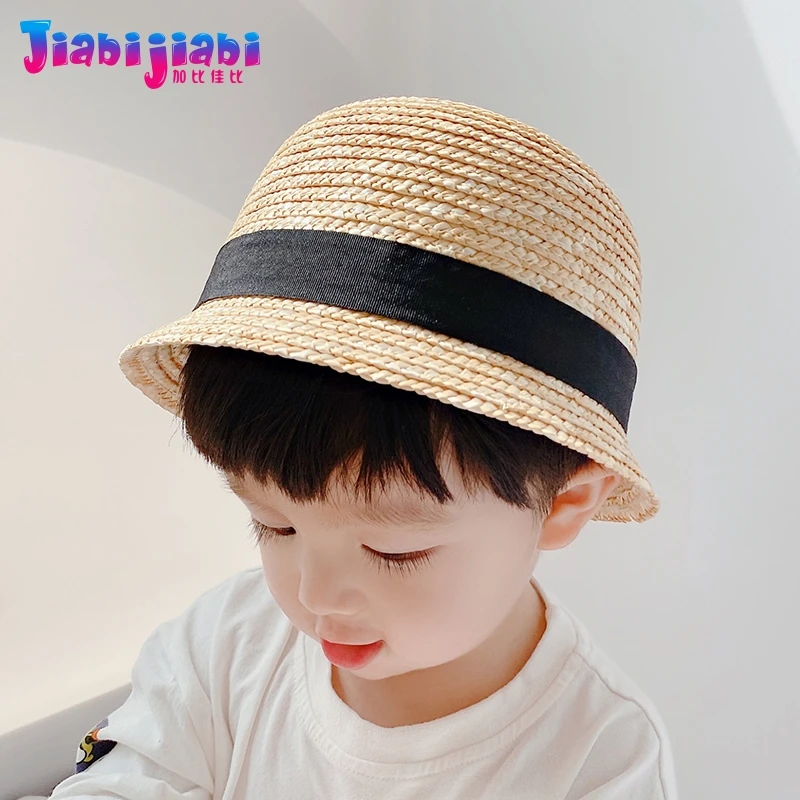 Панама летняя соломенная шляпа для детей маленьких мальчиков и девочек