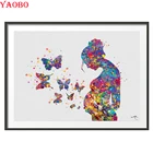 Картина из квадратных страз 5d с изображением беременных женщин и бабочек, вышивка из страз