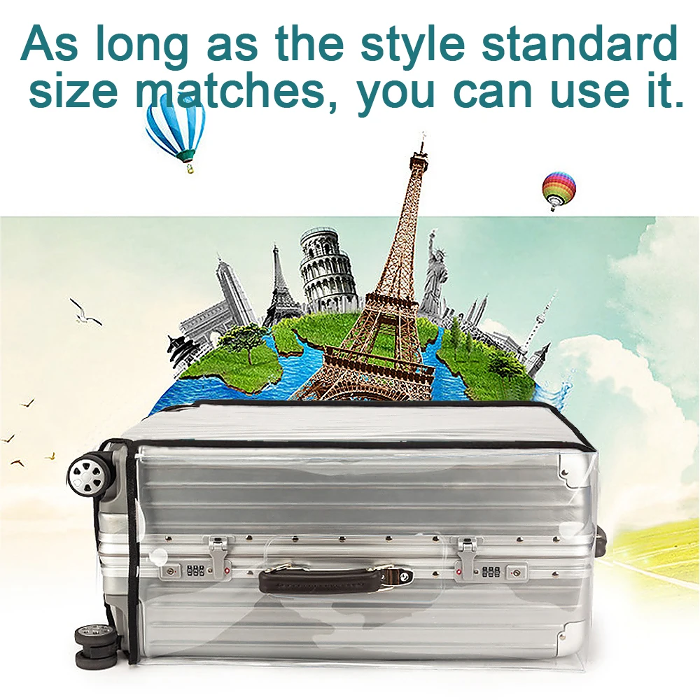 Водонепроницаемый чехол для багажа из ПВХ защитный чемодана 20 22 24 26 28 дюймов