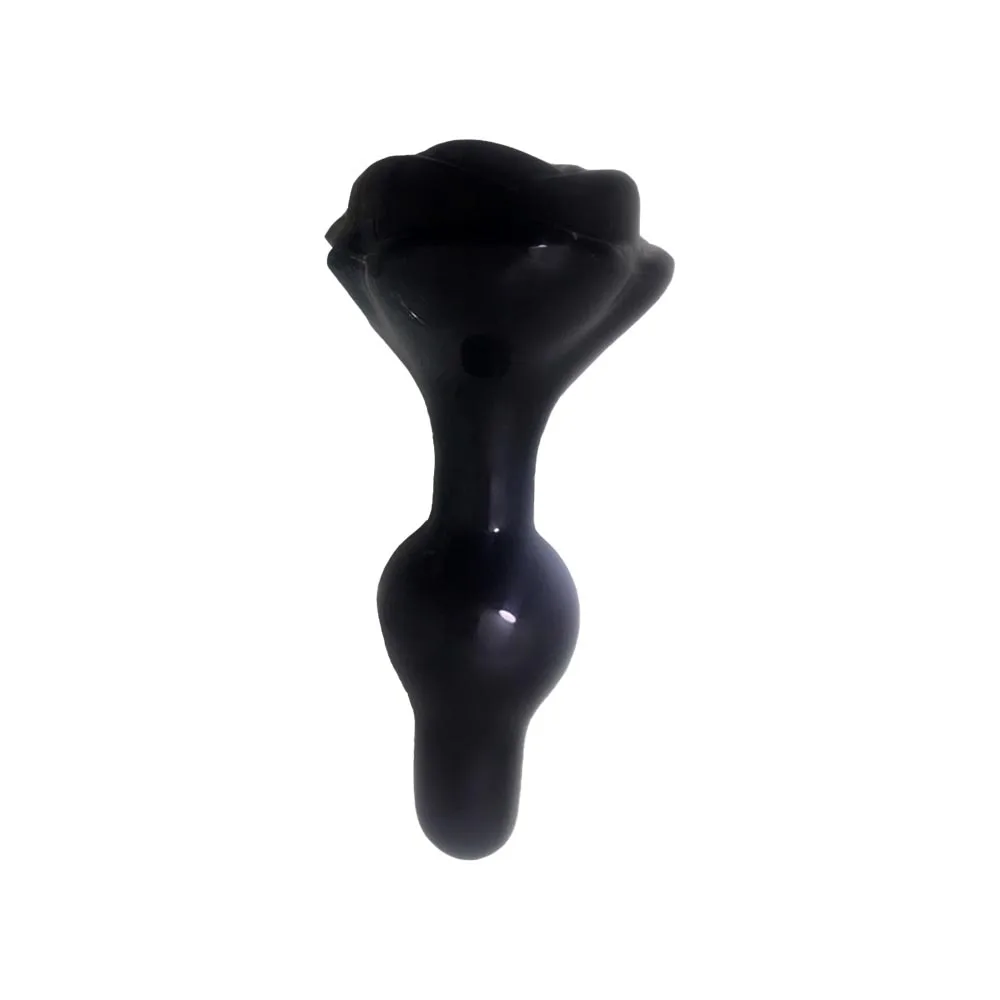 Стеклянная фотография для женщин и мужчин массажер простаты черная Роза игрушки