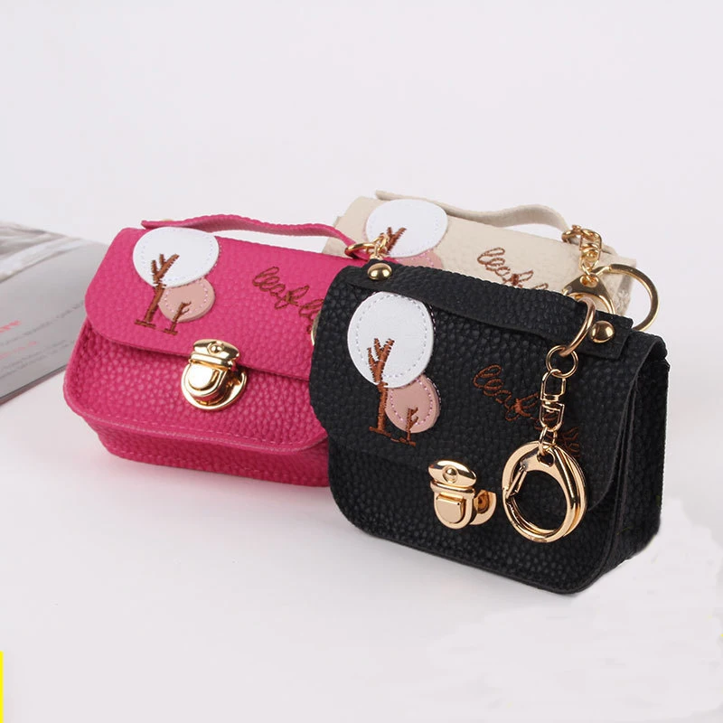 Кошелек для ключей с вышивкой из ПУ кожи держатель карт милый деловой органайзер