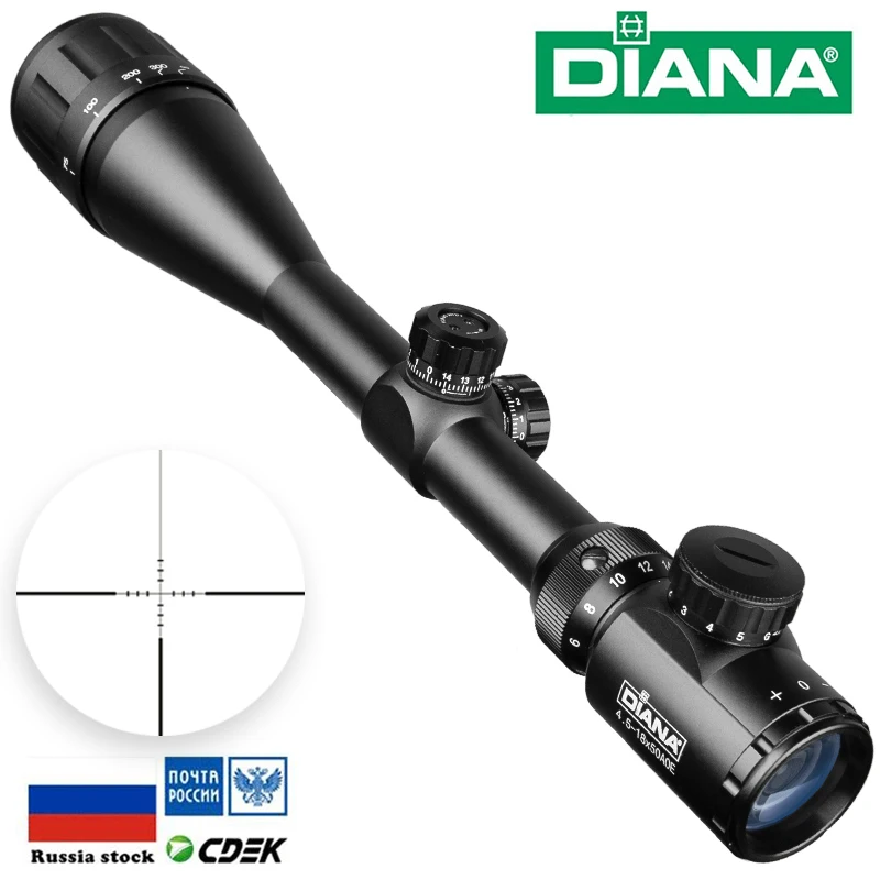 

DIANA AOE 4.5-18X50 Riflescope Adjustable Green Red Dot Cross Sight Hunting Scope Light Reticle Optical Tactical Scopes