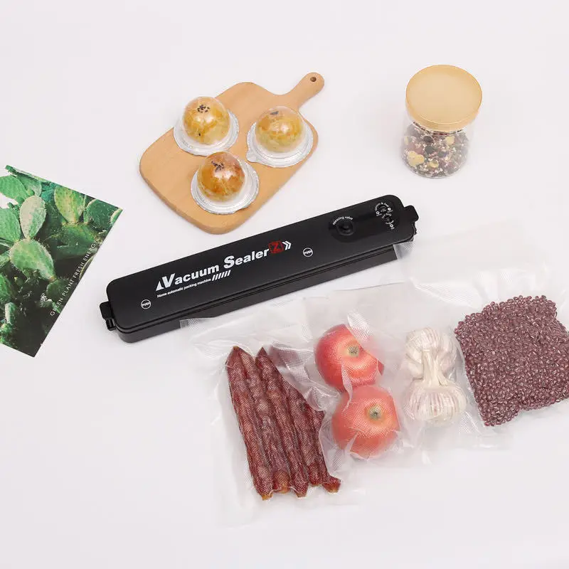

220V 110V Electric Vacuum Sealer Machine With 10pcs Food Saver Bags Household Automatic Food Vacuum Packaging Machine