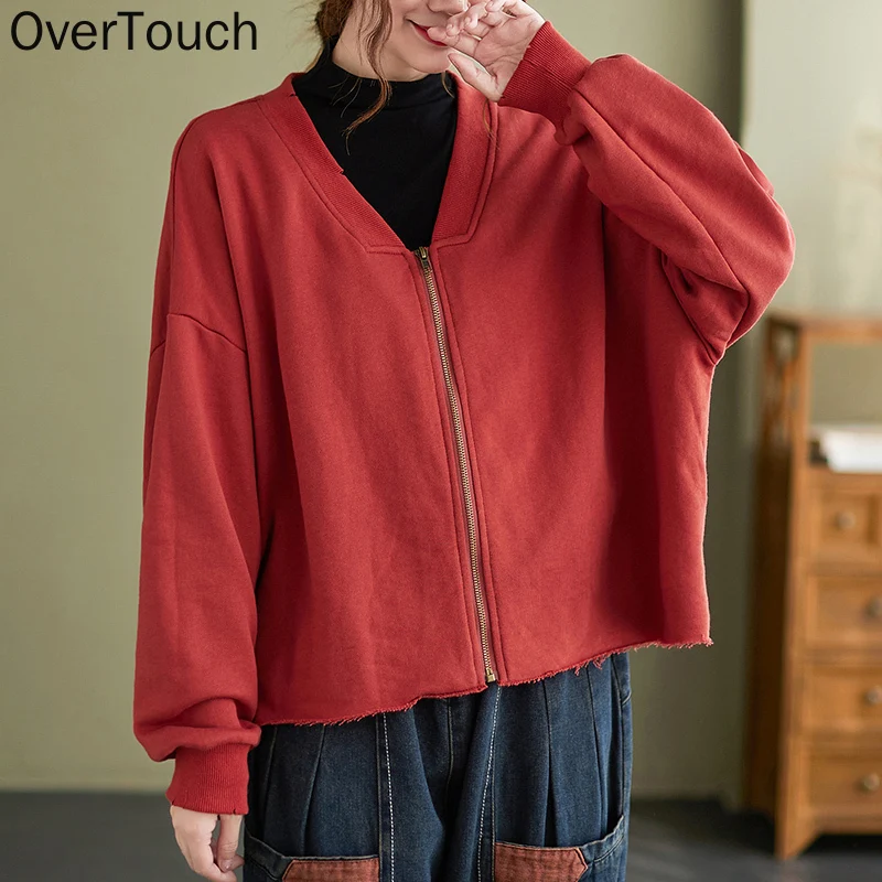 

Женская одежда, куртка-бомбер оверсайз, пальто, свободная повседневная осенне-зимняя хлопковая куртка, женская верхняя одежда, кардиган на ...