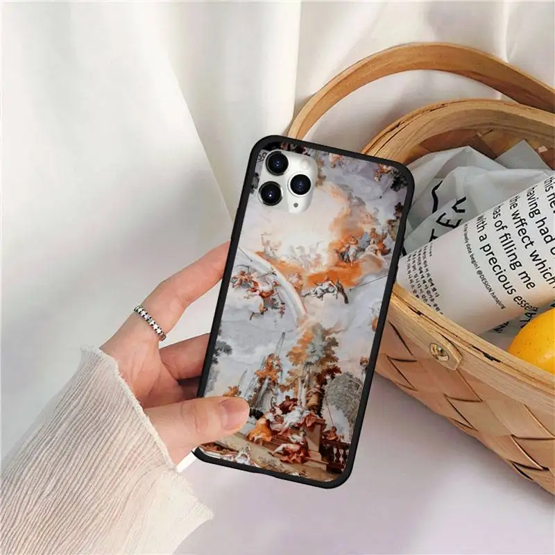 

palace of versailles The Creation of Adam Art Phone Case for iPhone 11 12 pro MINI XS MAX 8 7 6 6S Plus X 5S SE 2020 XR