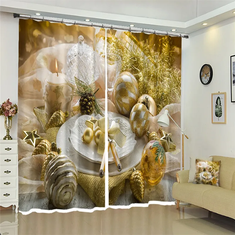 3D занавеска в виде рождественского шара подарок Декор многоразмерные