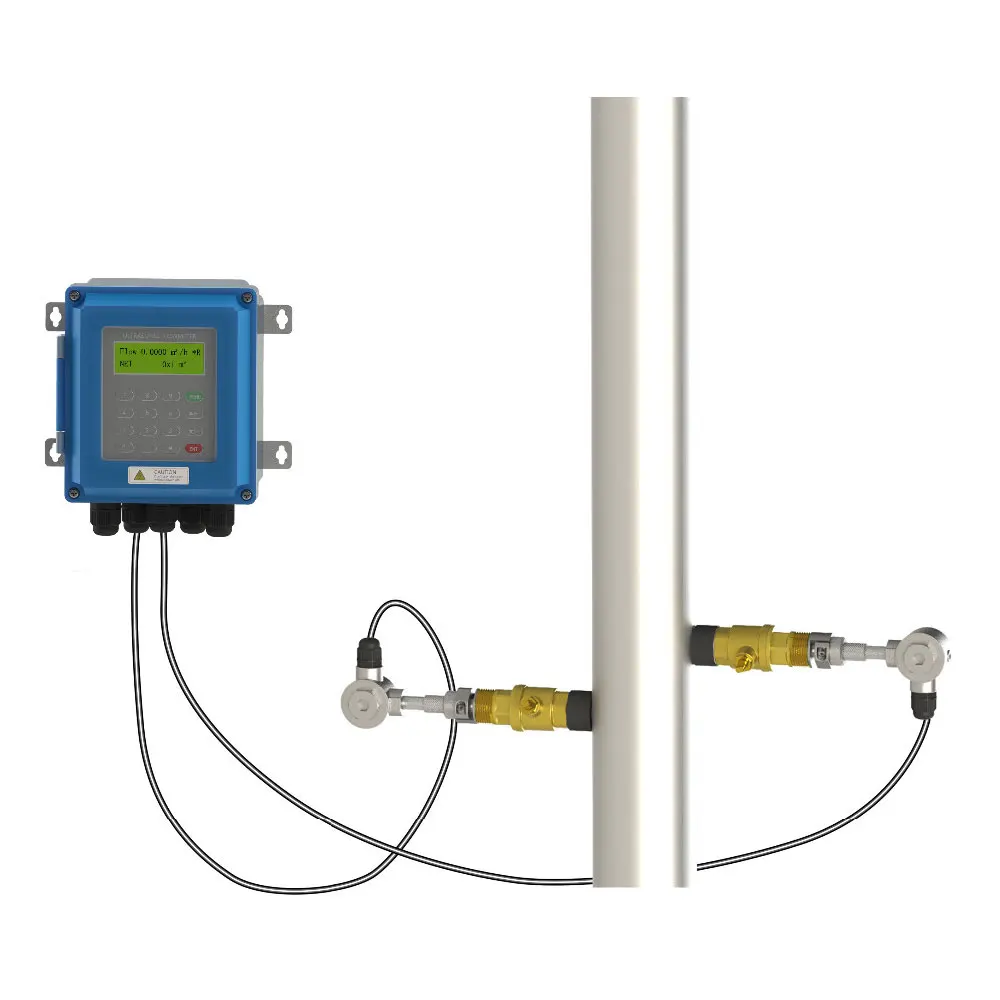 

Ultrasonic Flowmeter Wall Mounted DN50mm-DN6000mm Insertion Type Transducers liquid flow meter Modbus RS485