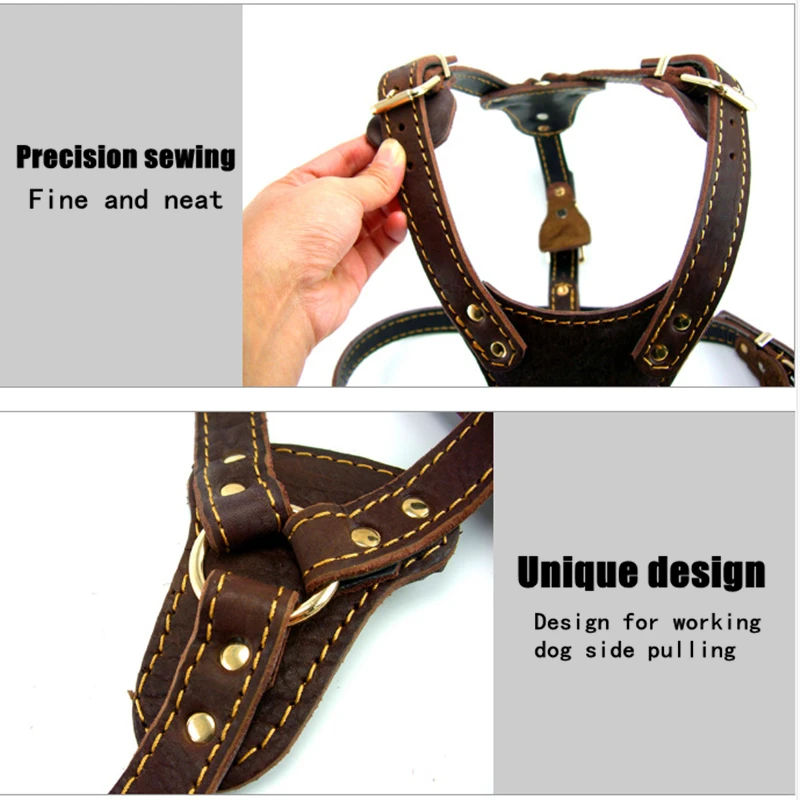 Новинка из натуральной кожи коричневого цвета Поводок для собак и поводок Чехлы